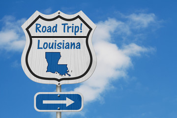 Louisiana Road Trip Highway Sign
