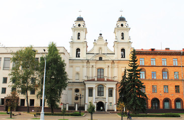 Fototapeta na wymiar The capital of the Republic of Belarus is the city of Minsk. The Cathedral Church