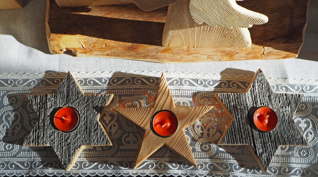 Handmade decorative ornaments for the Christmas tree