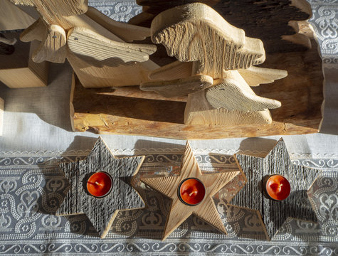Handmade decorative ornaments for the Christmas tree