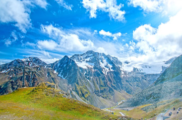 Fototapeta na wymiar Austrian alps mountains summer landscape