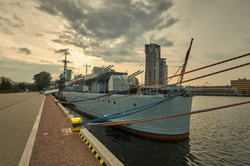 Gdynia, Poland - ORP Błyskawica, Polish destroyer, one of the two built ships of the type Grom,...