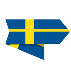Flag of Sweden on a label