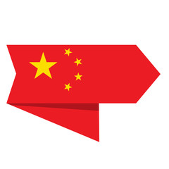 Flag of China on a label