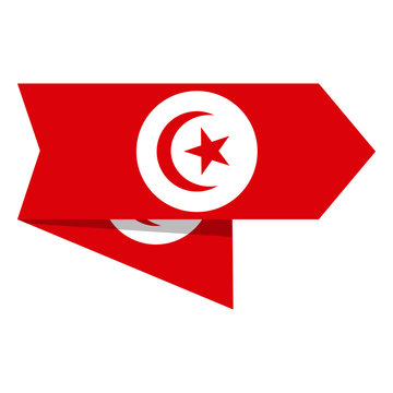 recommend clip art: Flag of Tunisia on a label