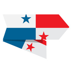Flag of Panama on a label