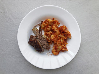 Capeletti and rib