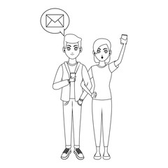 Couple taking a selfie