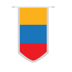 Flag of Colombia on a banner