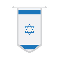 Flag of Israel on a banner