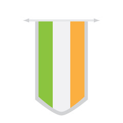 Flag of Ireland on a banner