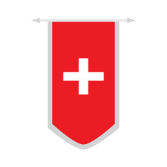 Flag of Switzerland on a banner