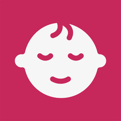 Baby Kid Child Happy Minimalistic Flat Solid Icon Pictogram Symbol