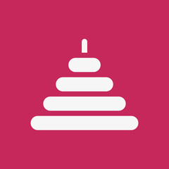 Pyramid Toy Minimalistic Flat Line Solid Icon Pictogram Symbol