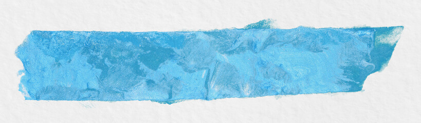 blue watercolor stain on white watercolor textured paper