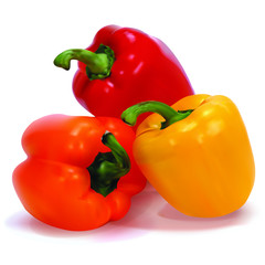 Red Orange and Yellow Bell Peppers