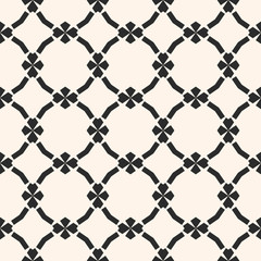 Black and white geometric seamless pattern in oriental style. Vector ornaments