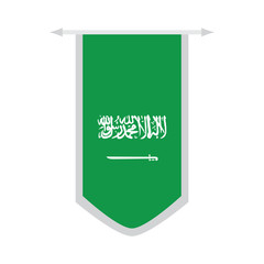 Flag of Saudi Arabia on a banner