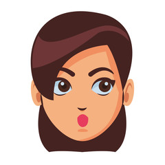 Woman face cartoon