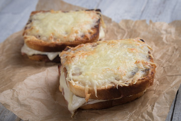 French croque monsieur sandwich