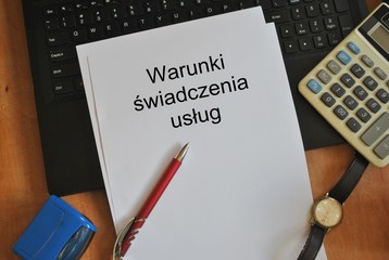 Warunki świadczenia usług - obrazy, fototapety, plakaty