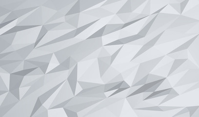 Abstract background of polygons on white and clear textures in studio