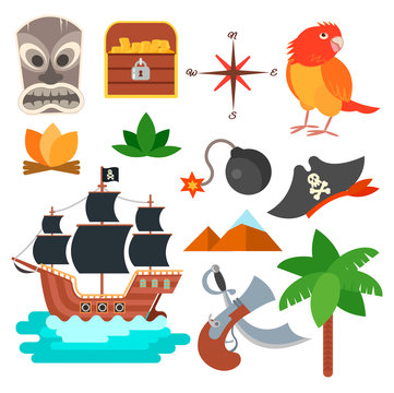 Pirate icons, elements