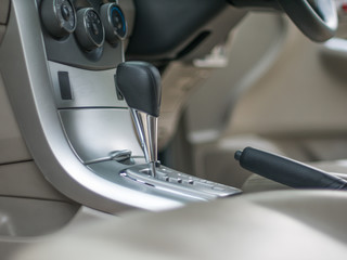 automatic gear inside the car.