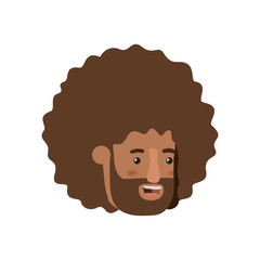 head of man afro avatar character