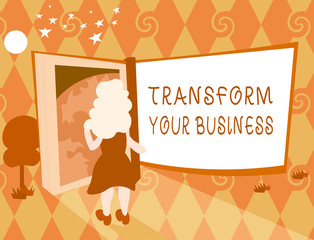 Word writing text Transform Your Business. Business concept for Modify energy on innovation and sustainable growth.