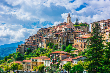 Fototapeta premium View of Apricale in the Province of Imperia, Liguria, Italy