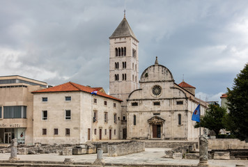 Fototapeta na wymiar Church of St. Mary in Zadar, Croatia, a Benedictine monastery founded in 1066.
