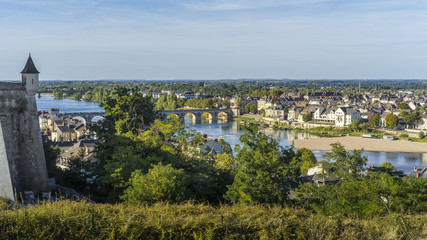Vue sur la ville de Saumur, Maine-et-Loire