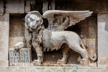 St. Mark's lion on the Zadar's Land Gate, built by Venetians in 1543.