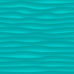 Obraz premium Abstract seamless pattern of wavy lines with shadows in light blue colors