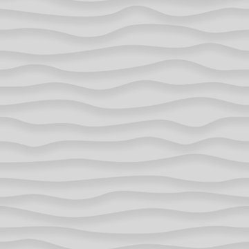Abstract seamless pattern of wavy lines with shadows in gray colors © Aleksei Solovev