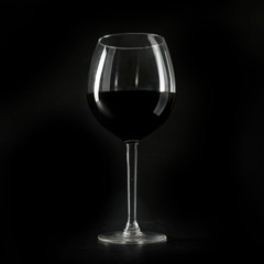 red wine in glass