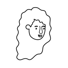 head of young woman avatar character