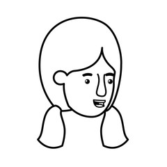 head of young woman avatar character