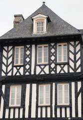 Ville de Dol de Bretagne, maison à colombages, département d'Ille et vilaine, Bretagne, France