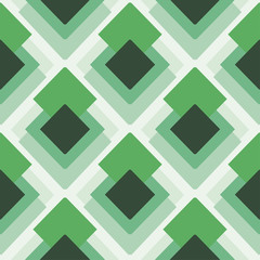 squares of different sizes and green colors