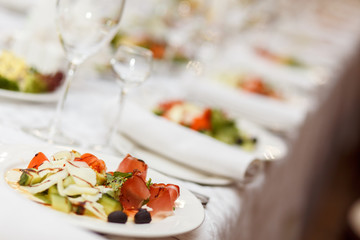 Served for a banquet table