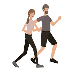 young couple avatar character