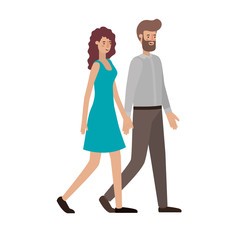 young couple avatar character