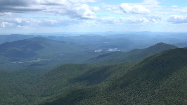 aerial view of Adirondack mountains