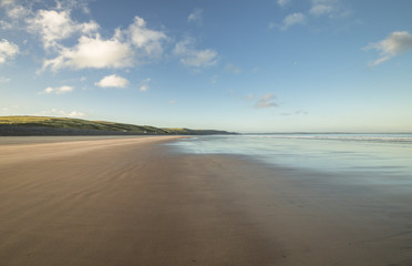 Endless Sandy Coast in Wales, UK