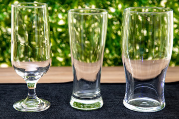 glasses with cold beers