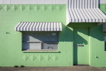 Green Painted Building Green Painted Building