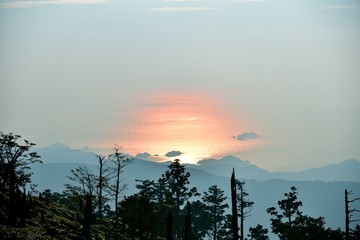 大台ケ原山　正木峠から見た朝の情景