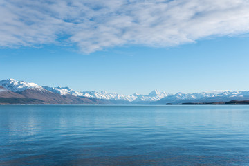 Lake Pukaki and Mt Cook in the morning light